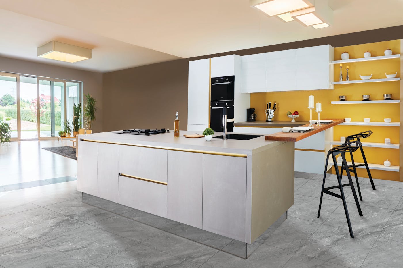 Luxury fitted kitchen interior